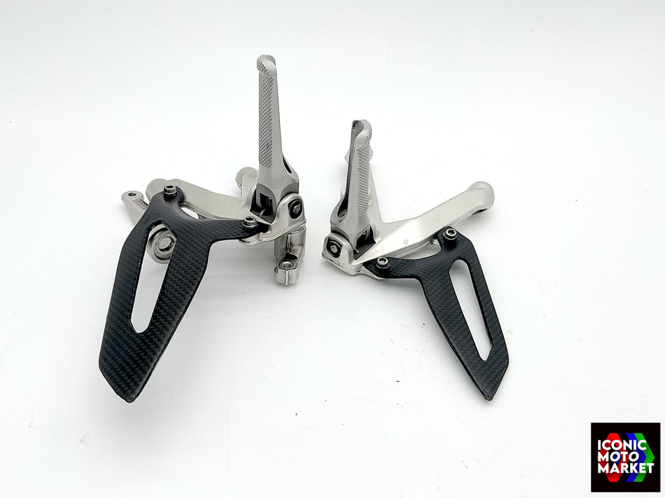 Ducati Panigale 1199, 959, 899 - Rearsets, LH/RH Set. (OEM) #82431861A_#82431871A