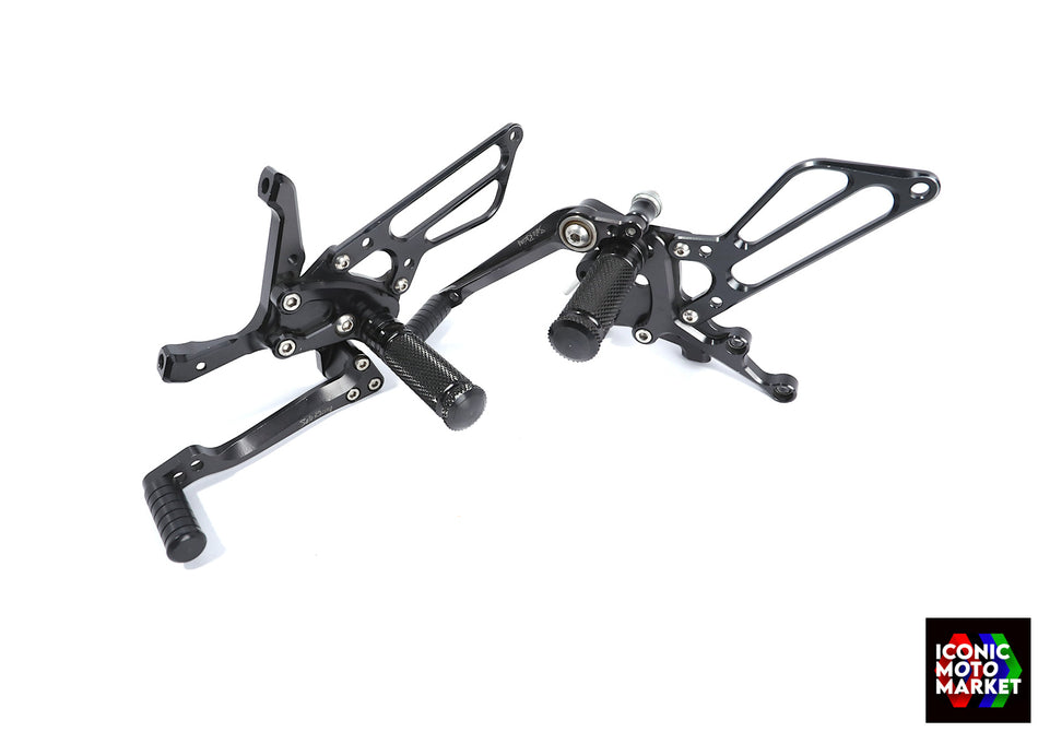 Ducati Panigale V2, 1299, 1199, 959, 899 - Rear Sets by Sato Racing. #D-V220RS-BK
