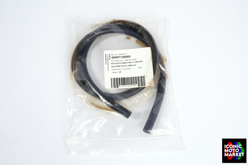 KTM - Vent Hose, NBR 5.4x9.4  L=660mm. NOS. (OEM) #60007126660