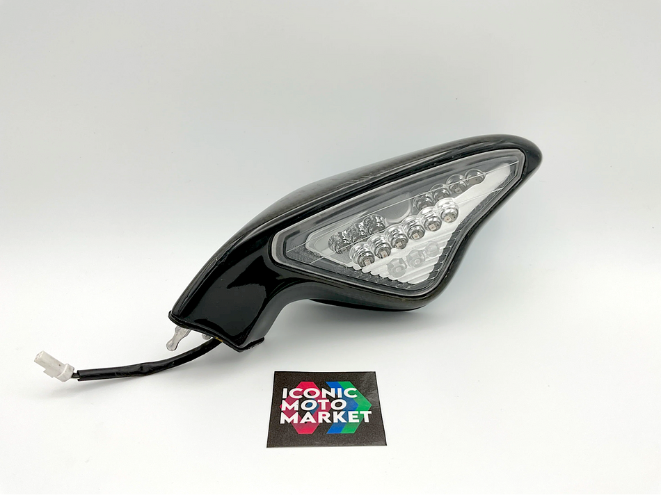 Ducati Desmosedici RR (2008). Left-Side Mirror, w/ Integrated Turn Signal. (OEM) #52320331A
