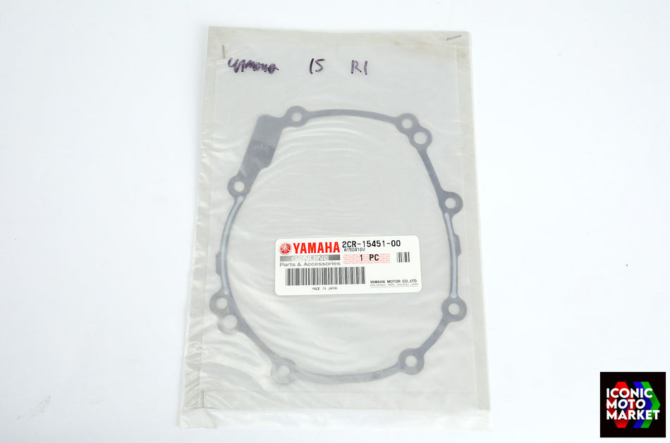Yamaha YZF-R1 (2015-2019) Gasket, Crankcase Cover. NOS (OEM) #2CR-15451-00