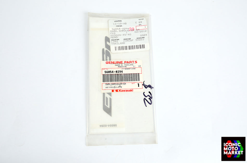 Kawasaki ER-6N (2009) Decal, Front Fairing. NOS (OEM) #56054-0294