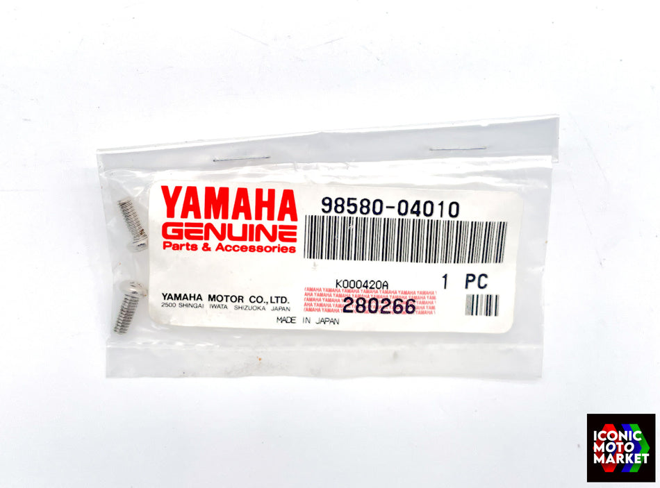 Yamaha YZF750R, FZR1000, FZR750, XJR1300 - Screw, Pan Head (E56). NOS (OEM) #98580-04010