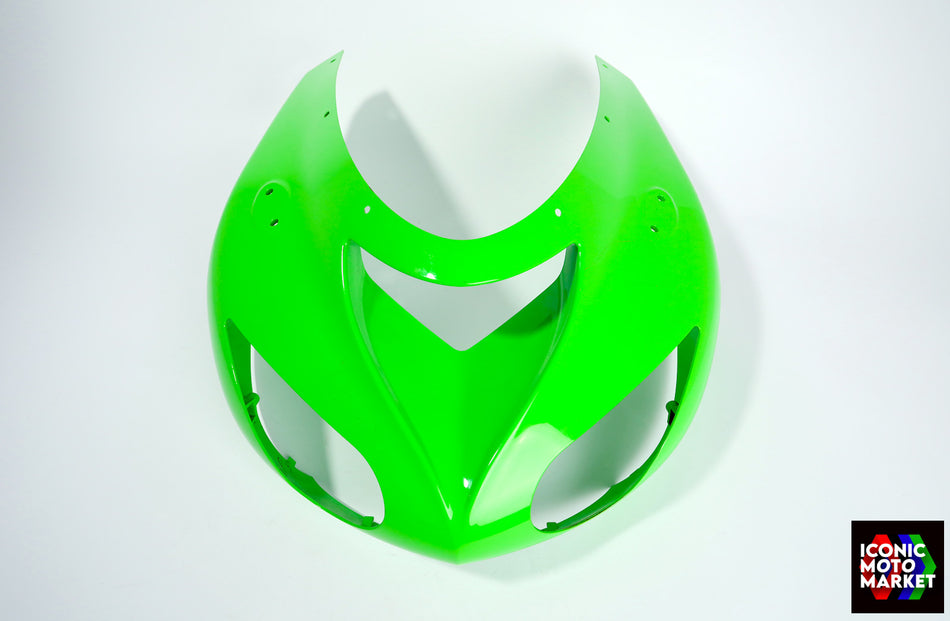 Kawasaki ZX-10R (2006-2007) Front Upper Cowl, Green. (OEM) #55028-0065