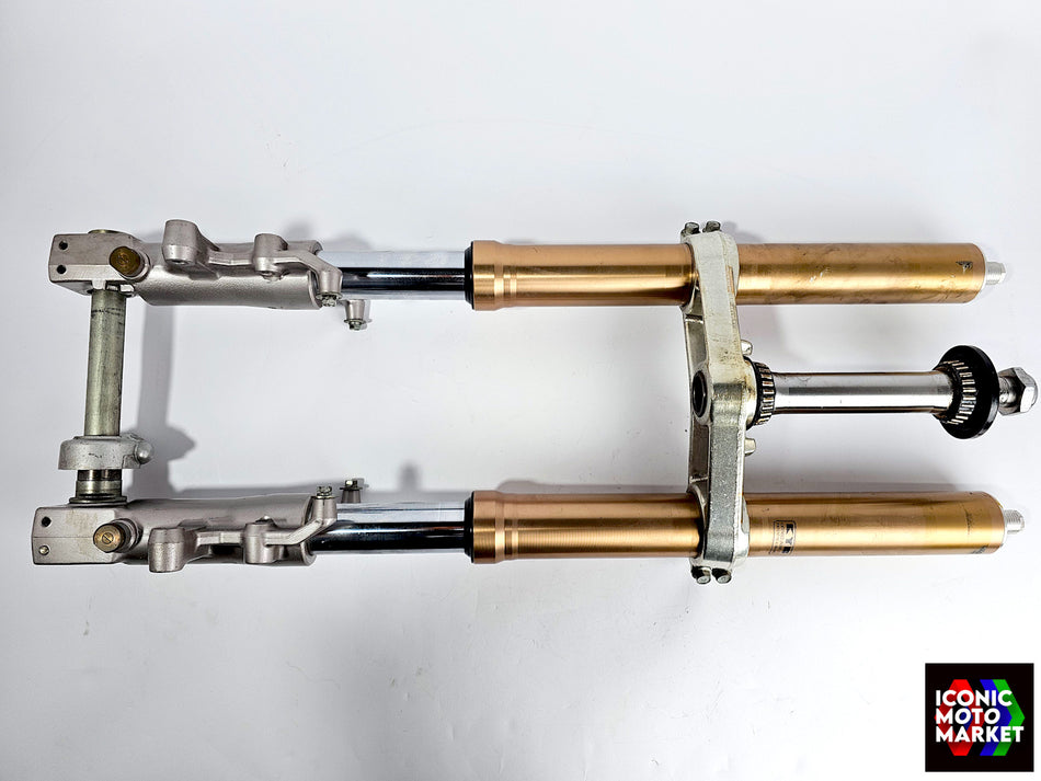 Kawasaki ZX-7R (1992-1995) Kayaba Forks Set w/ Lower Triple & Axle. (OEM) #KAW_ZX7_FRK2