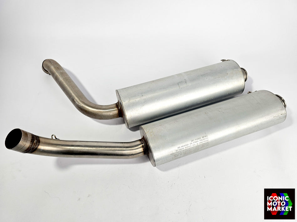 Ducati 916, 998, 996, 748 - Silencers, RH-LH Set. (OEM) #57310394A_57410393A