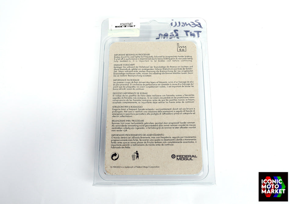 Ferodo Rear Brake Pads : Fits to Aprilia, Benelli, Moto Guzzi. New-in-Package. #FDB2074ST