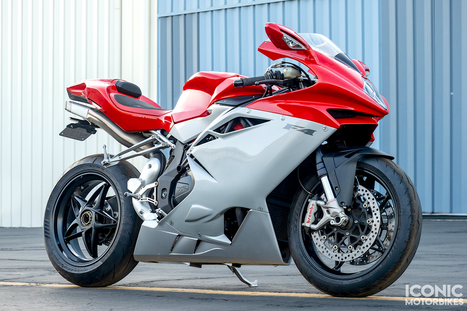MV Agusta F4 1000S (2010-2012) Decal 'F4' - Color: RED. NOS (OEM) #80B0B4160
