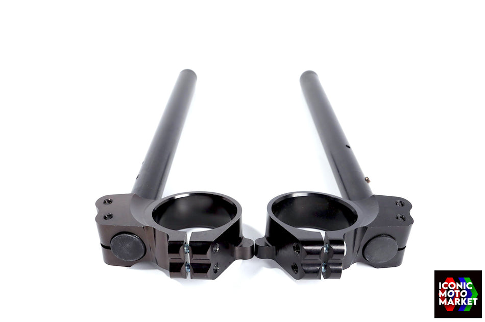 Ducati Desmosedici RR, 1098, 1198 - 53mm Clip-on Set. Anodized CNC Aluminum. #36010931A