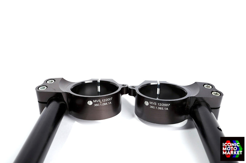 Ducati Desmosedici RR, 1098, 1198 - 53mm Clip-on Set. Anodized CNC Aluminum. #36010931A