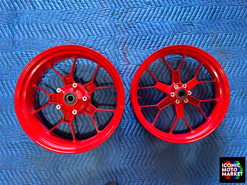 Aprilia RSV 1000R (2004-2008) Forged Aluminum Wheels. Red. (OEM) #APR_RSV-FAW2