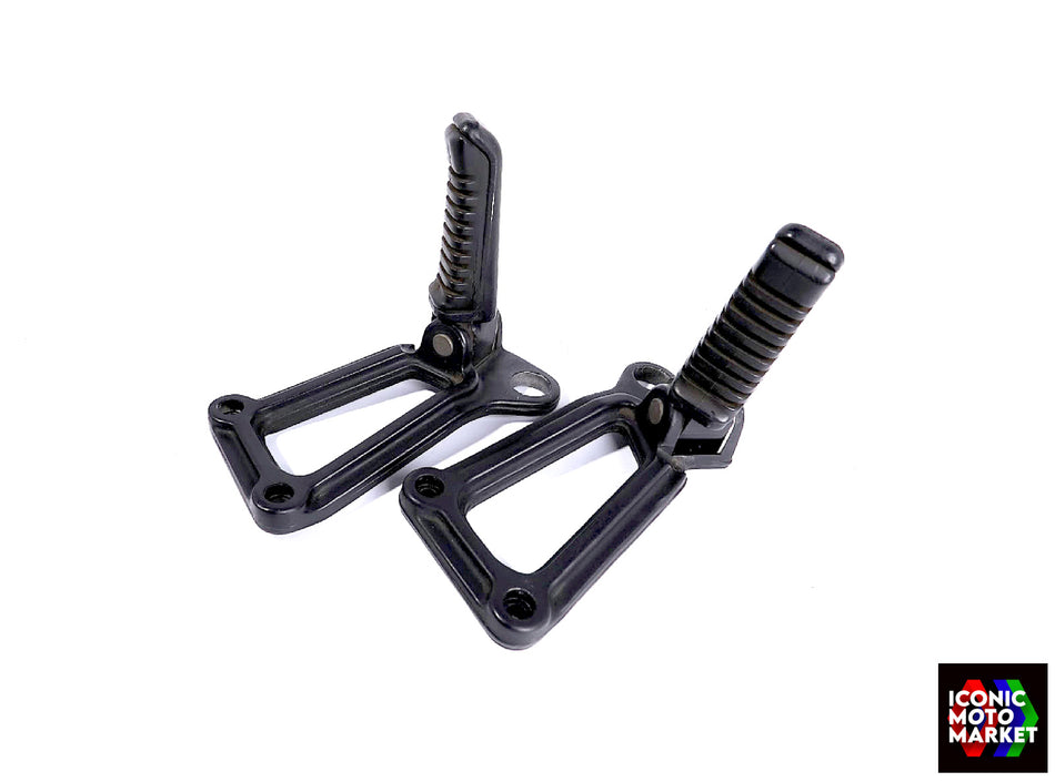 Ducati 900SS, 750SS, 600SS, 851 - Passenger Footrest Brackets & Pegs Set. (OEM) #82410041A_82410051A