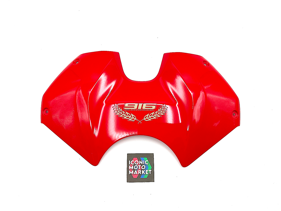 Ducati Panigale V4, V2 (2018-2021) Tank Cover Panel, Red. (OEM) #48019191A