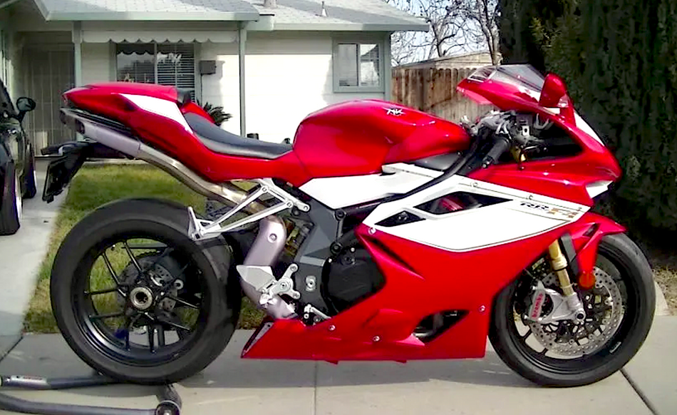 MV Agusta F4 RR (2013-2015) Mirror, Right-Side w/ Integrated Turn Signal. NOS (OEM) #8000B7922