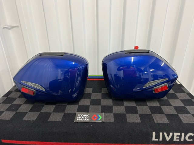 Honda VFR800 Interceptor (2002-2009) Hard Cases Blue L & R #08L41-MCW-100