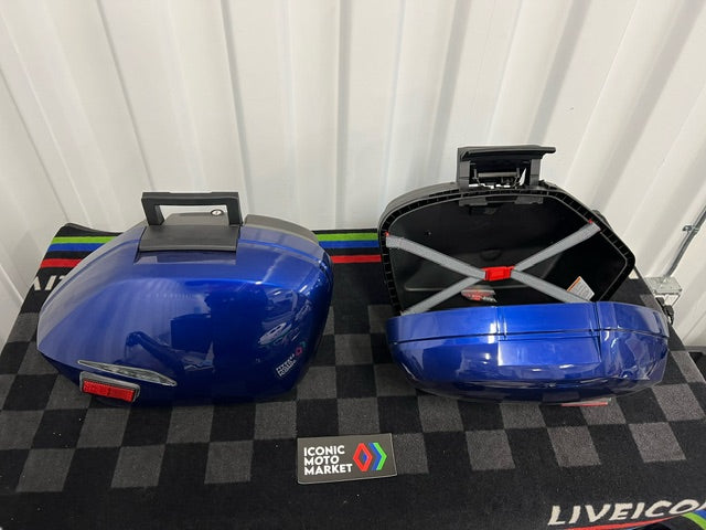 Honda VFR800 Interceptor (2002-2009) Hard Cases Blue L & R #08L41-MCW-100