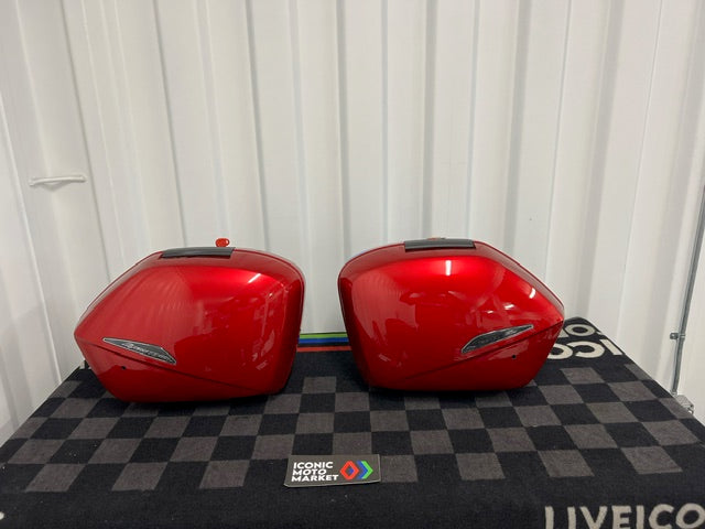 Honda VFR800 Interceptor (2002-2009) Hard Cases L & R Red #08L41-MCW-100