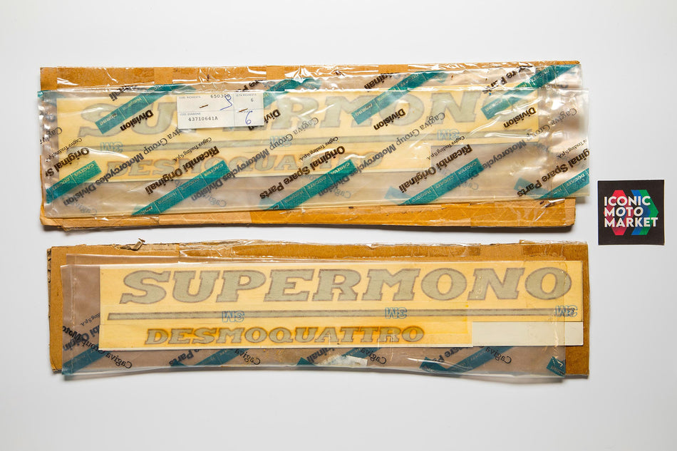 Ducati Supermono (1995) Decals, Left-Side. NOS (OEM) #43710641A